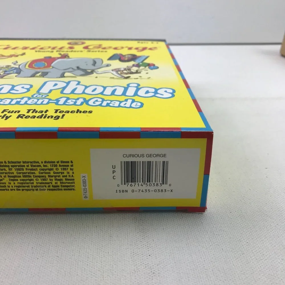 Curious George Learns Phonics Kindergarten-1st Grade Young Readers CD-ROM Ages 3